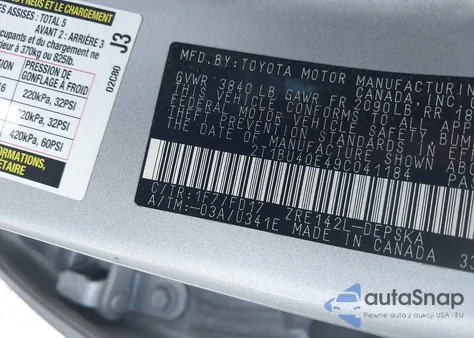 2009 Toyota Corolla S from USA, damaged, VIN 2T1BU40E49C041184